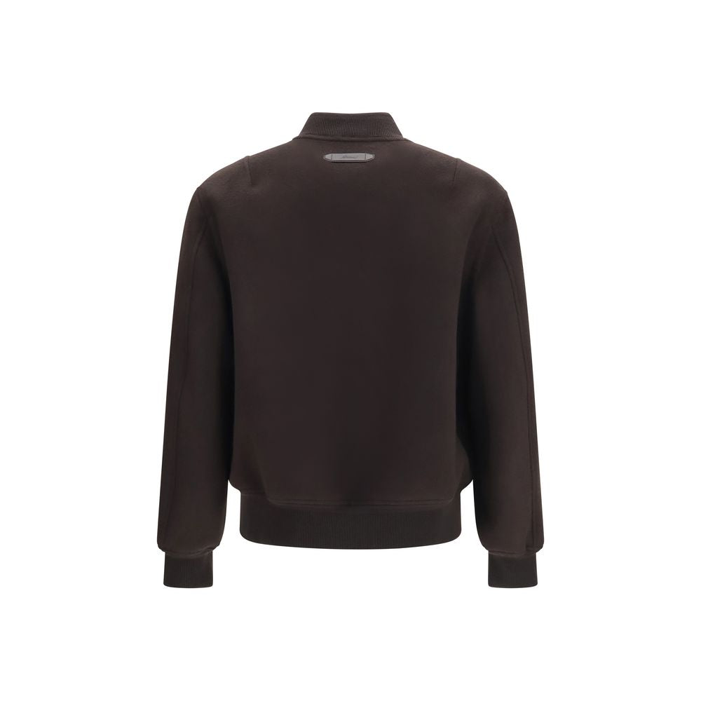 Brioni Wool and Cashmere Bomber Jacket in Brown