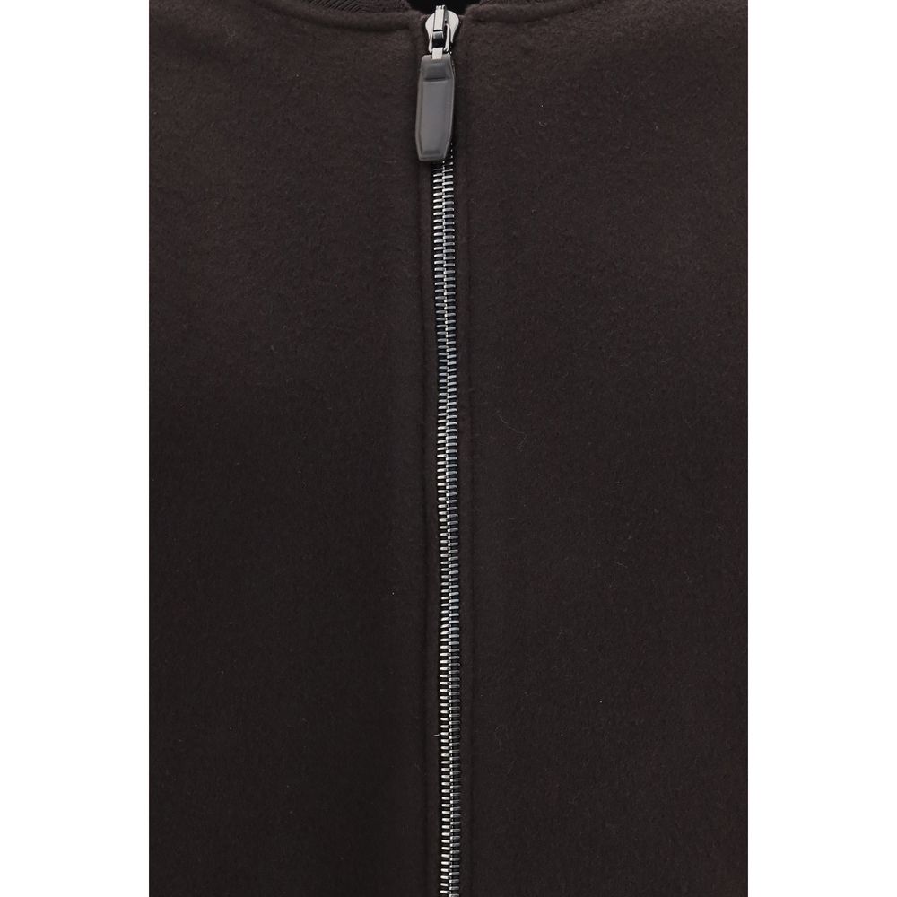 Brioni Wool and Cashmere Bomber Jacket in Brown