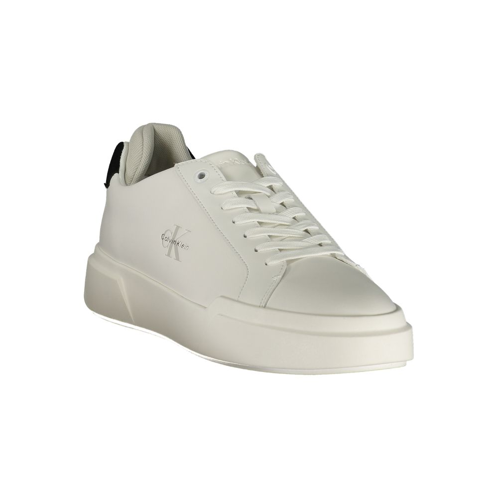 Calvin Klein White Polyurethane Sneaker