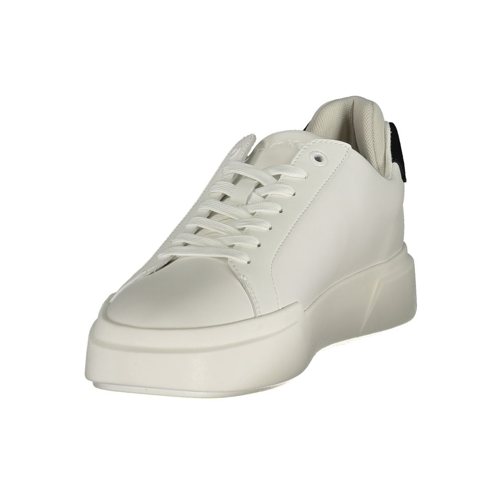 Calvin Klein White Polyurethane Sneaker