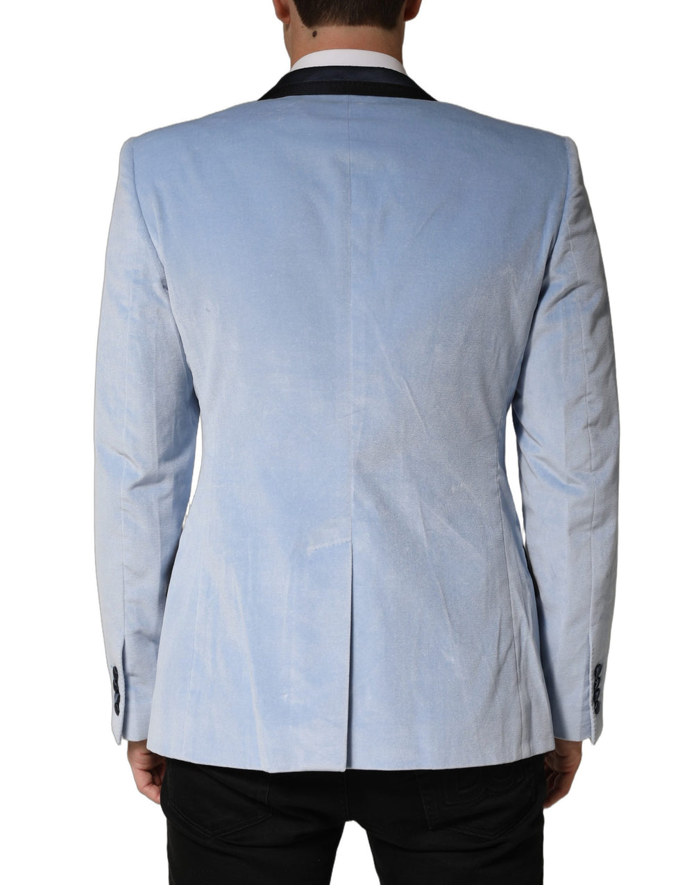 Dolce & Gabbana Cotton-Silk Blazer in Light Blue
