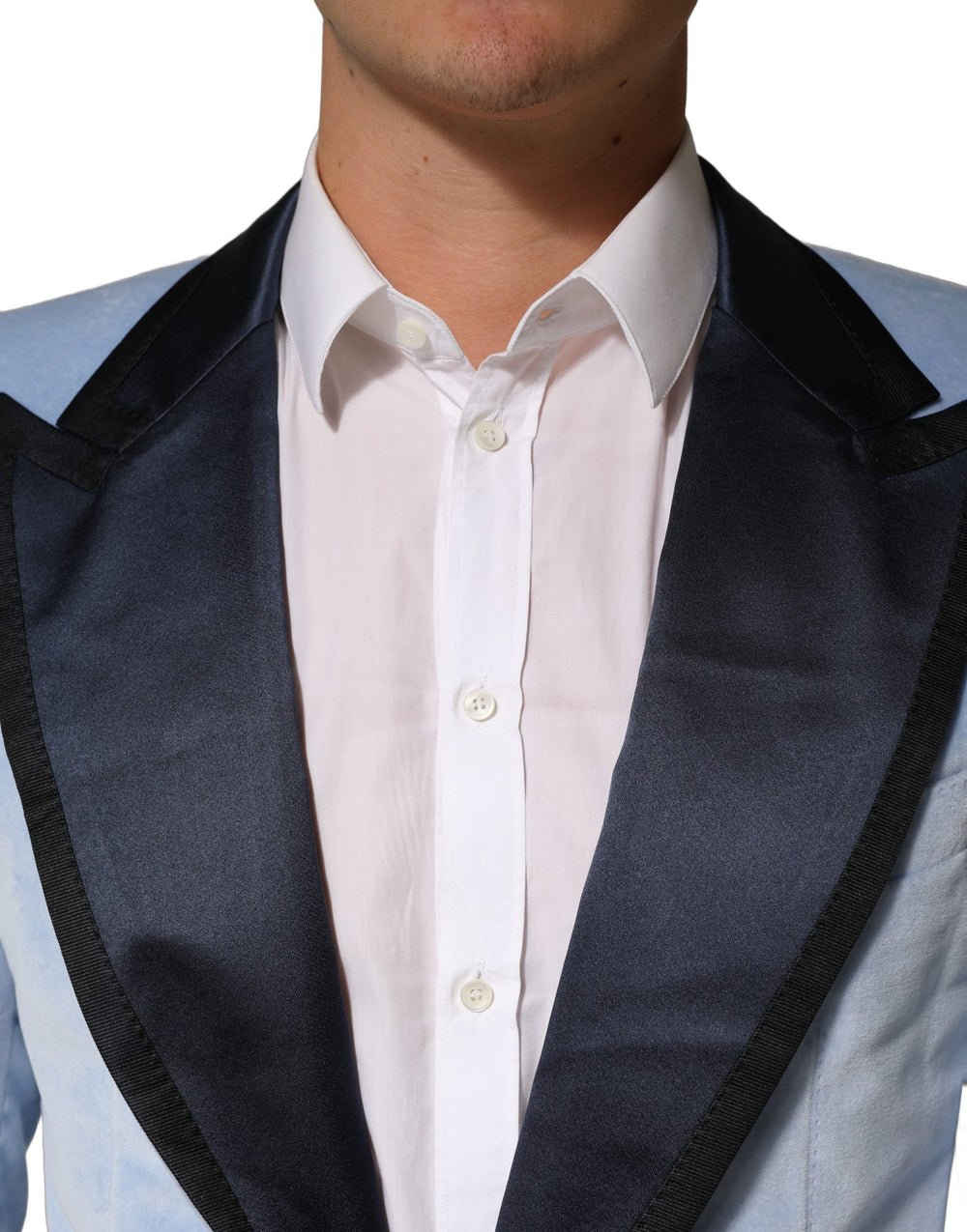 Dolce & Gabbana Cotton-Silk Blazer in Light Blue
