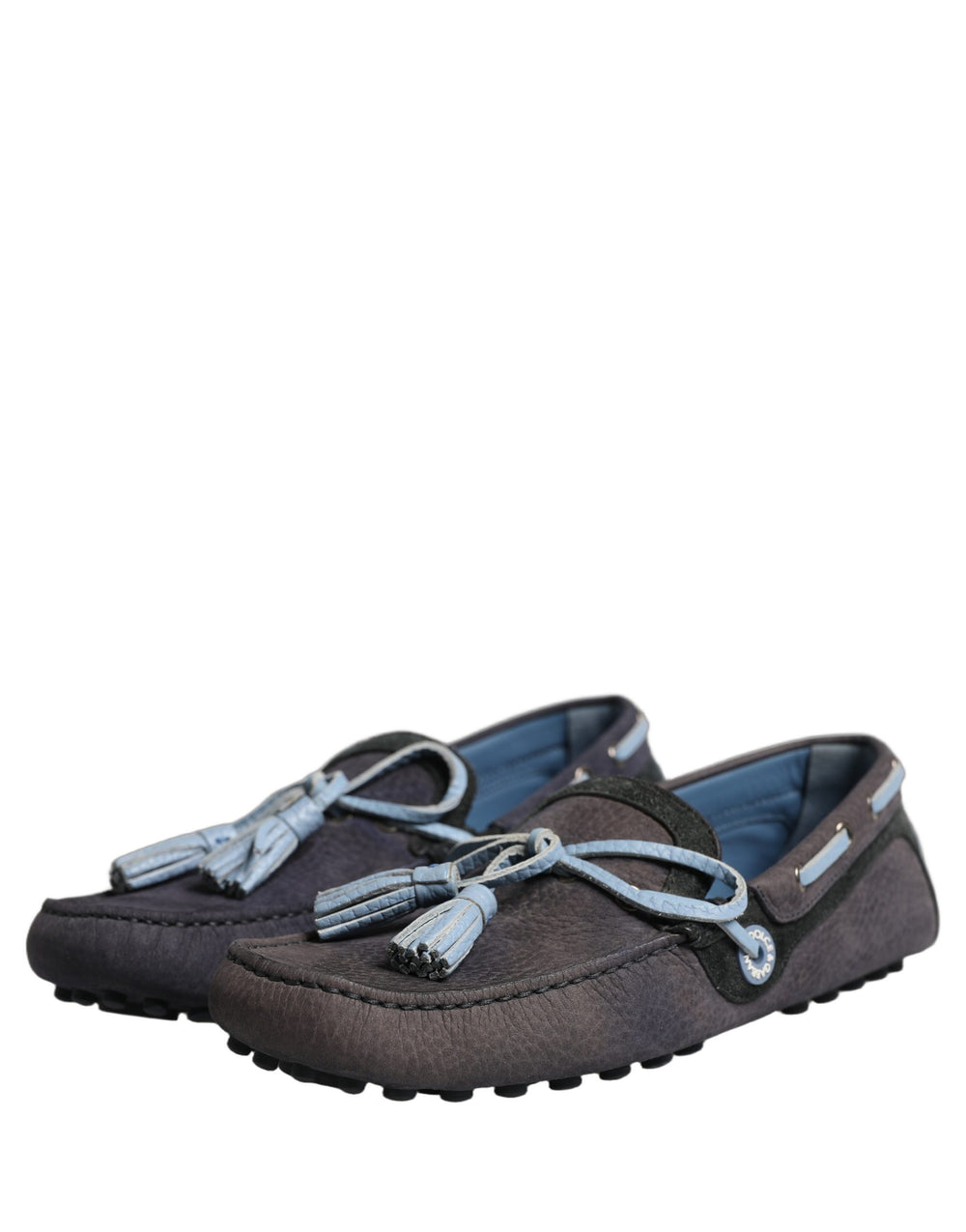Dolce & Gabbana Suede Tassel Loafers in Navy Blue