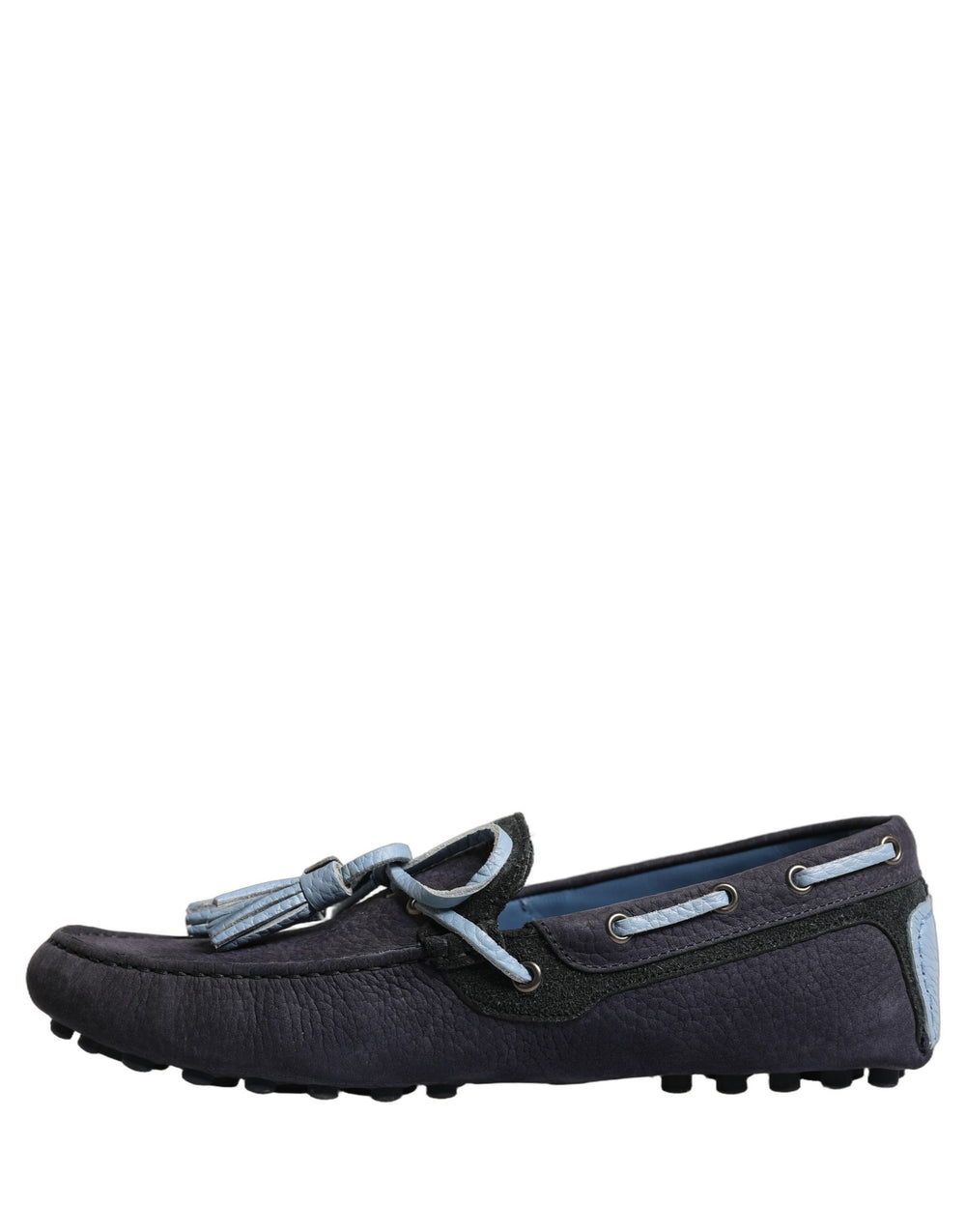 Dolce & Gabbana Suede Tassel Loafers in Navy Blue