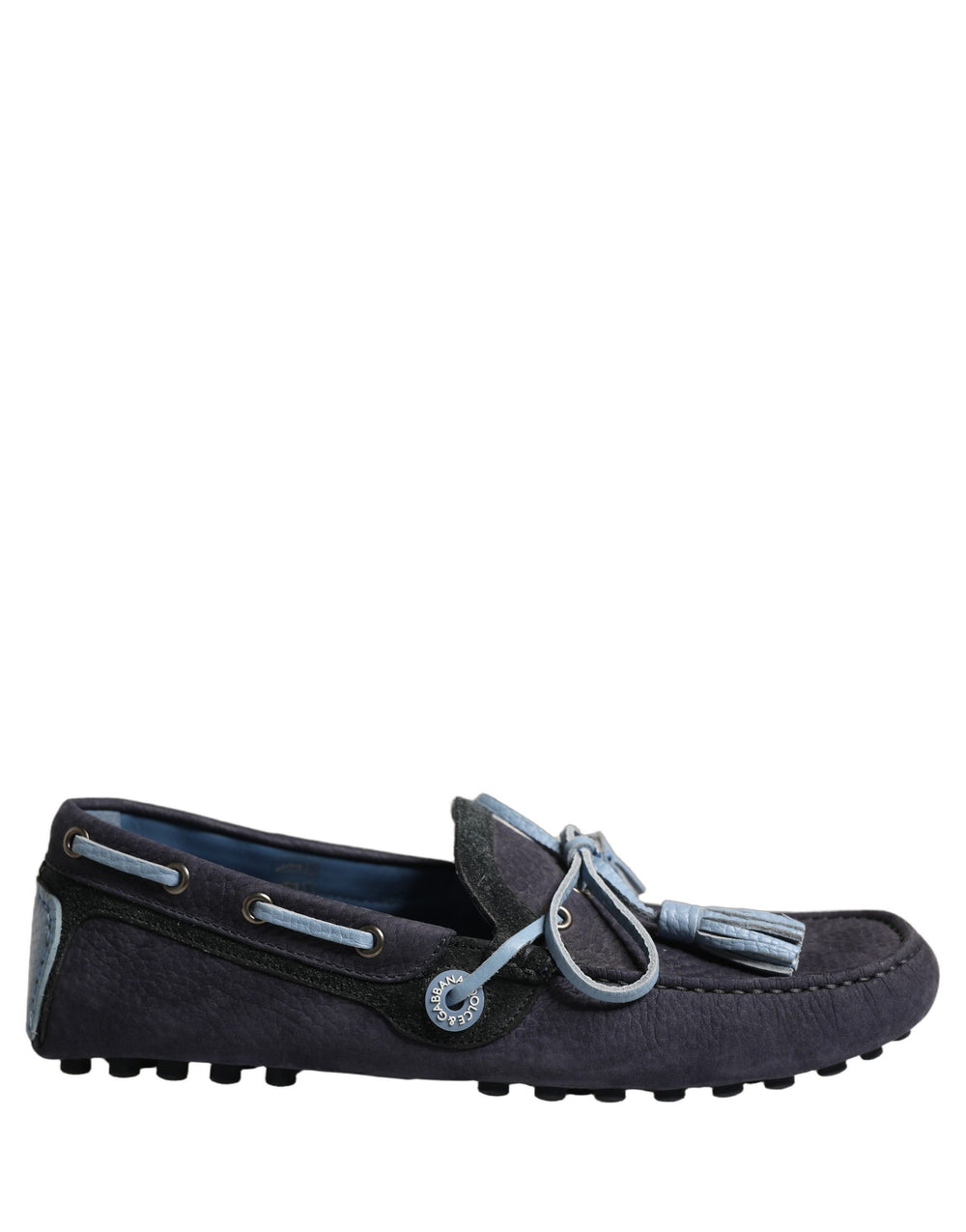 Dolce & Gabbana Suede Tassel Loafers in Navy Blue