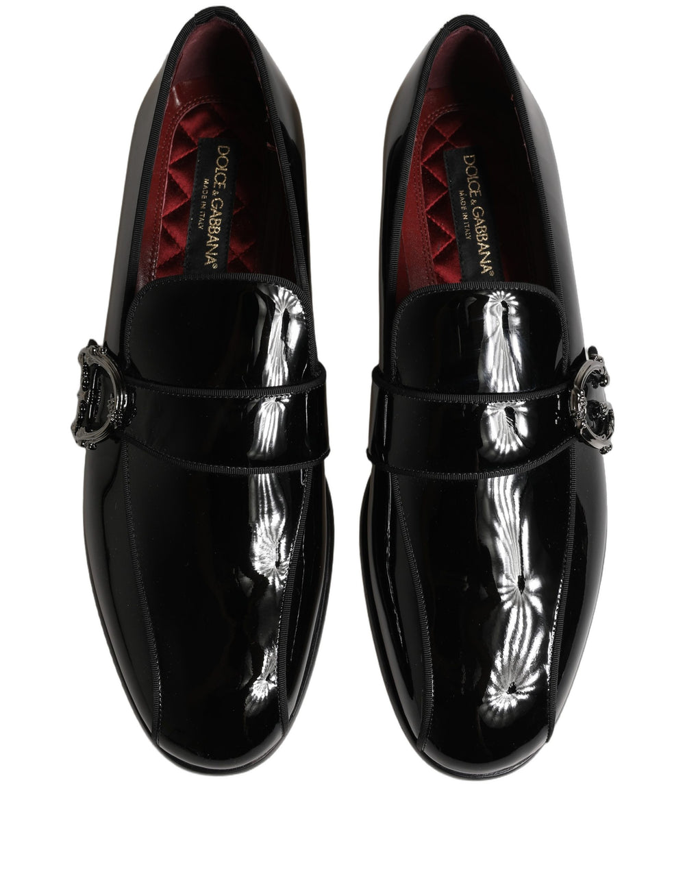 Dolce & Gabbana Loafers από Δέρμα Μοσχαριού σε Μαύρο Λουστρίνι