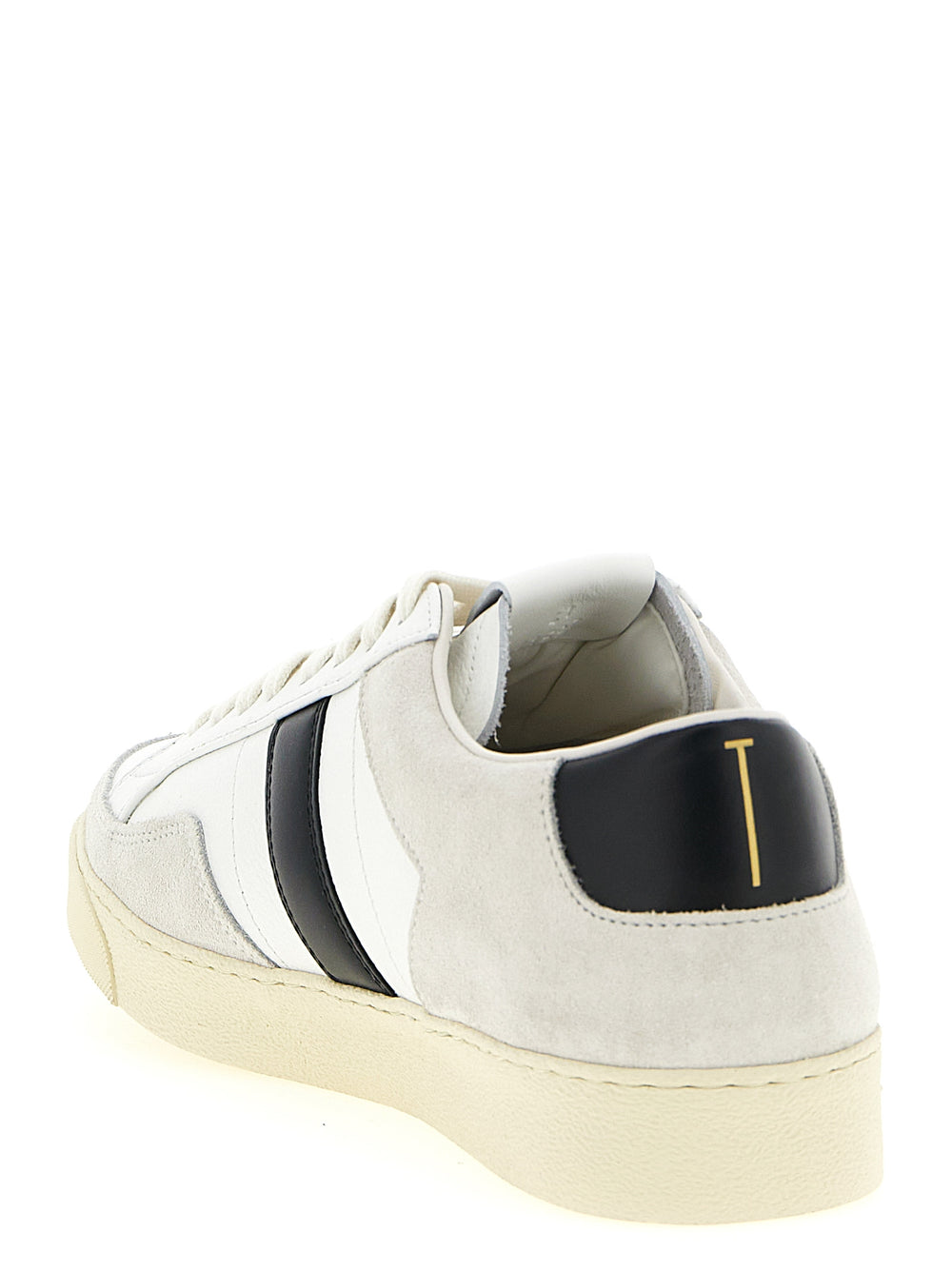 Tom Ford Bicolor Leather Low-Top Sneakers in White and Black