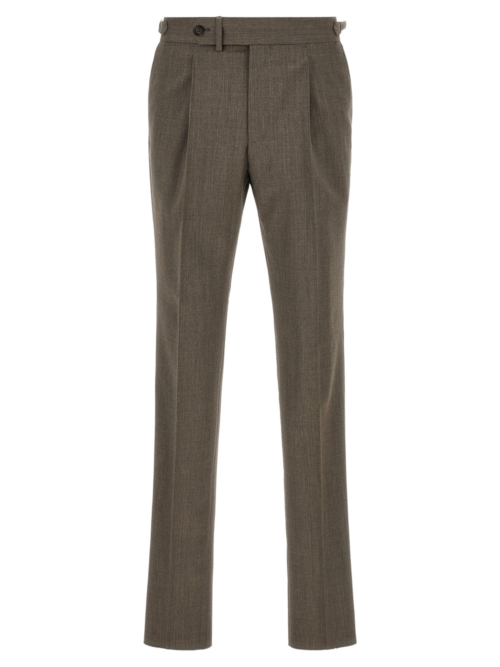 Pal Zileri Wool Dress Trousers in Brown