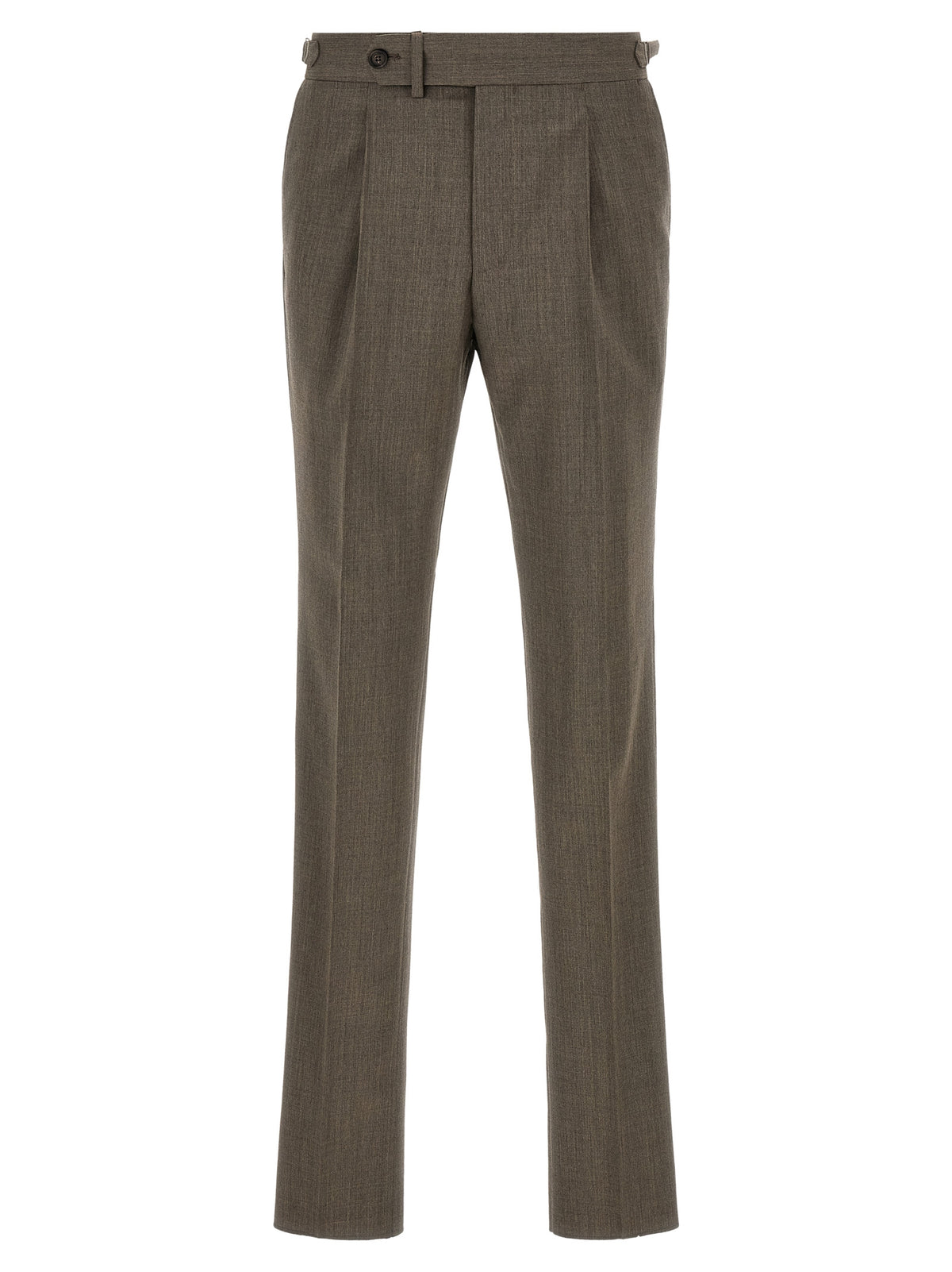 Pal Zileri Wool Dress Trousers in Brown