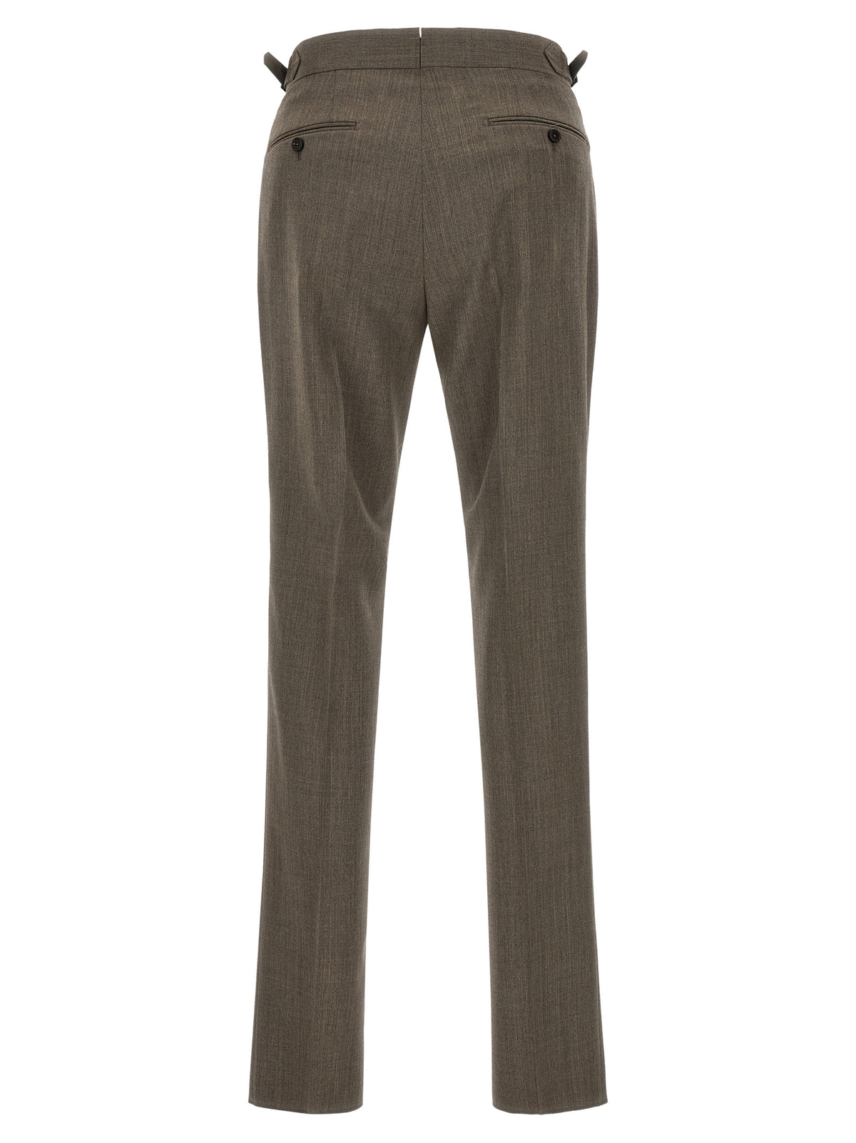 Pal Zileri Wool Dress Trousers in Brown