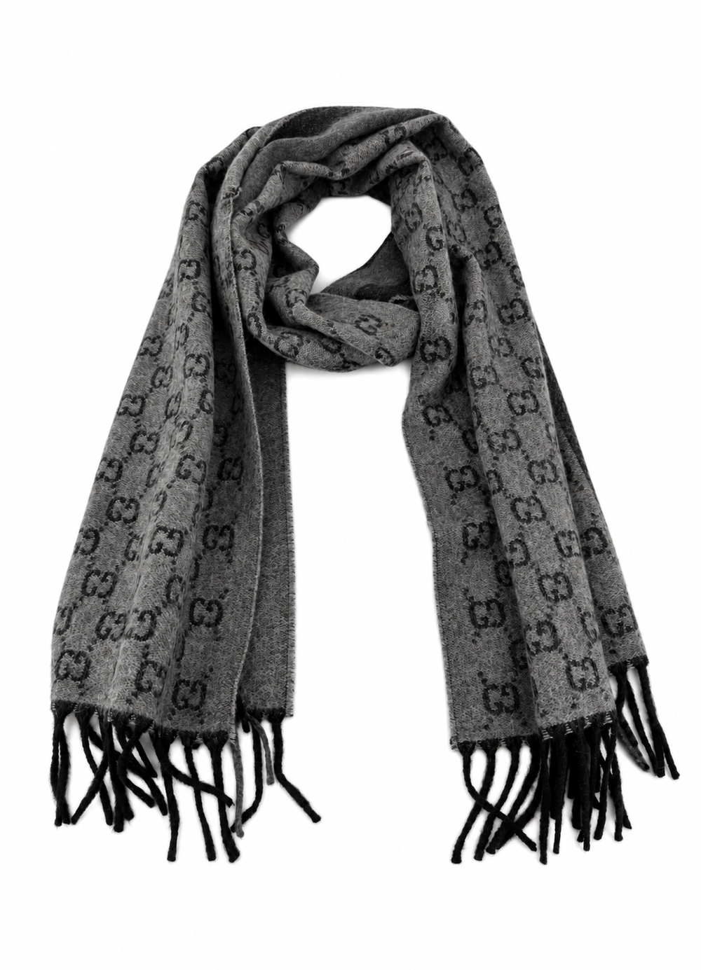 Gucci Cashmere-Wool Scarf in Grey