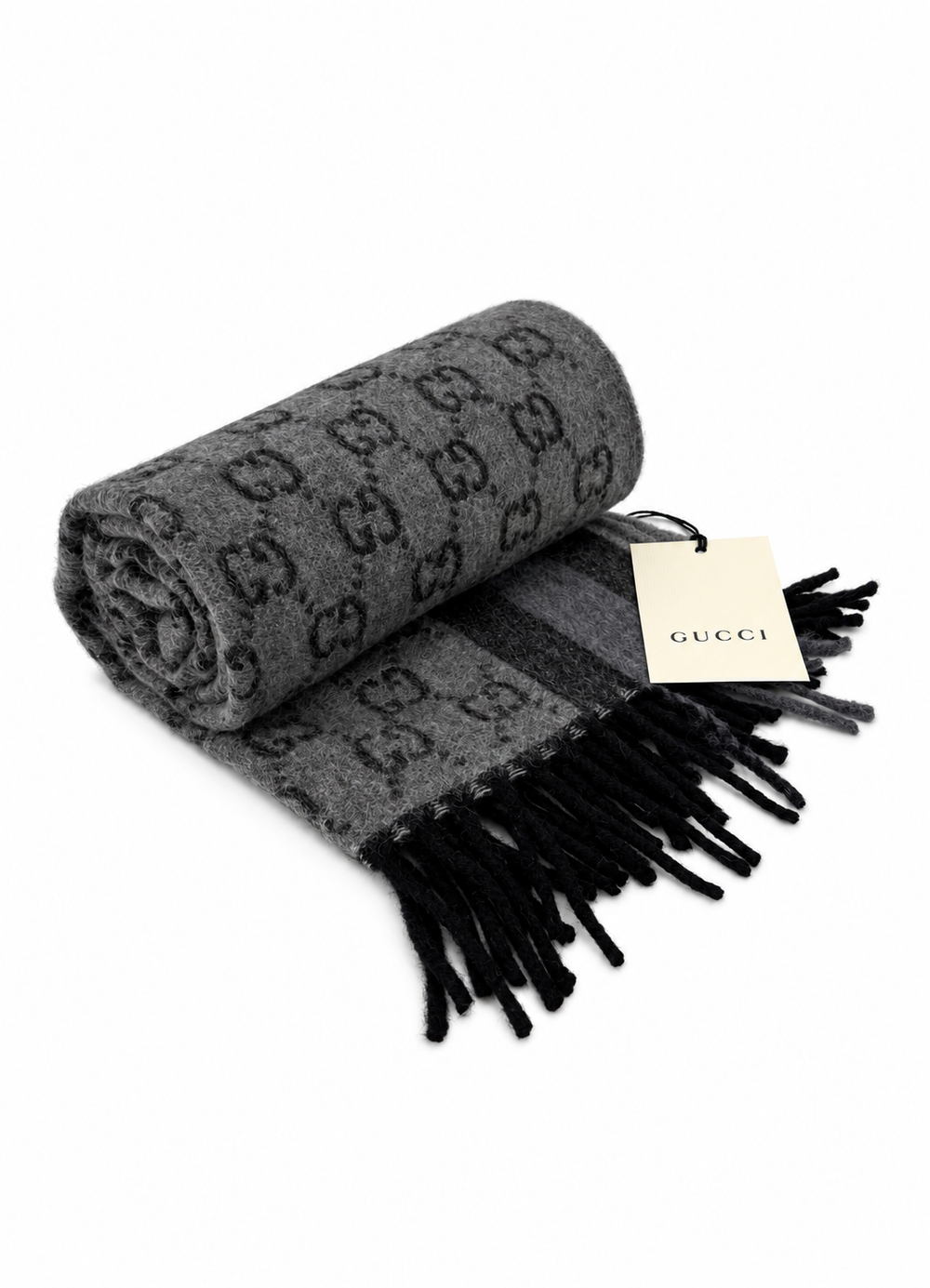 Gucci Cashmere-Wool Scarf in Grey
