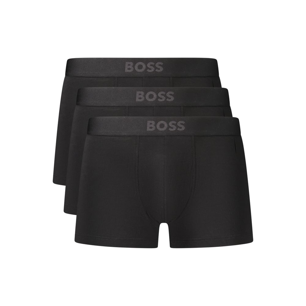 Hugo Boss Βαμβακερά Μπόξερ Σετ των Τριών σε Μαύρο