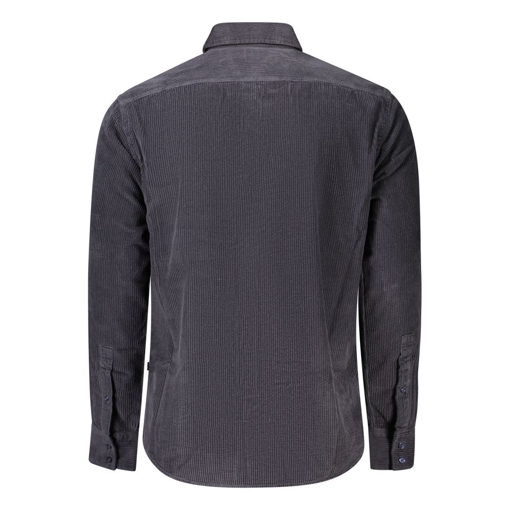 Hugo Boss Cotton Velvet Shirt in Blue