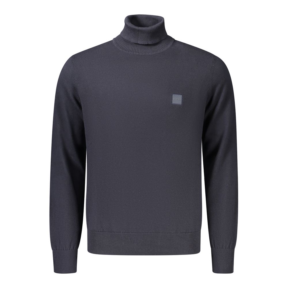 Hugo Boss Cotton Turtleneck in Blue