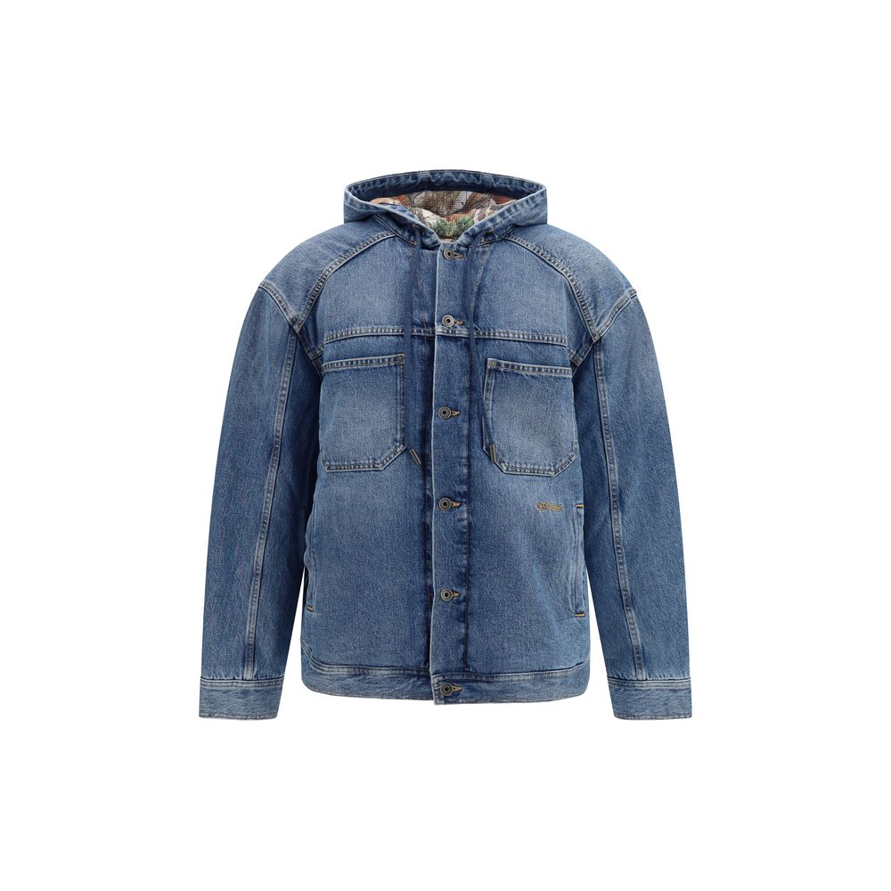 Off-White Cotton Denim Jacket in Blue