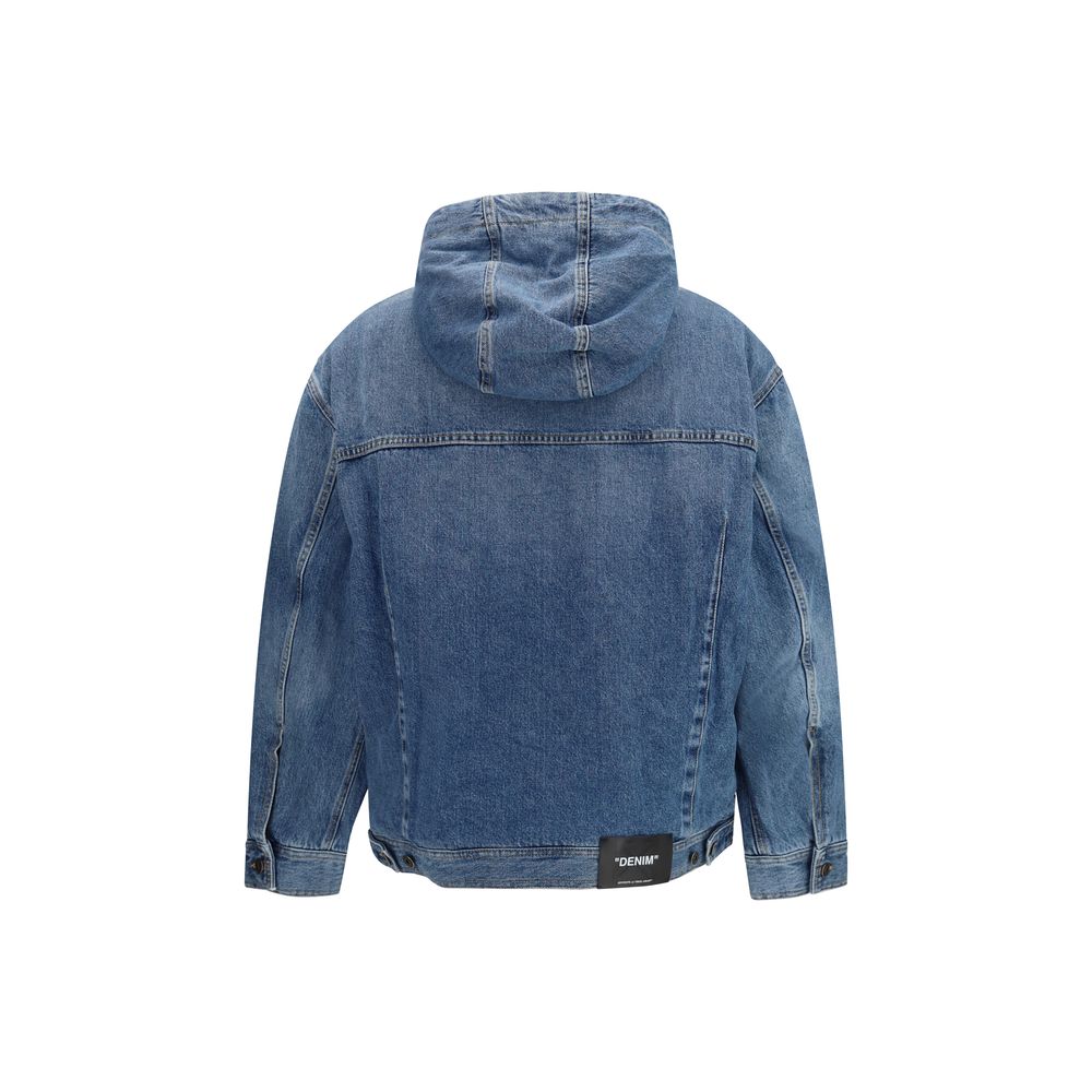 Off-White Βαμβακερό Τζιν Μπουφάν σε Μπλε