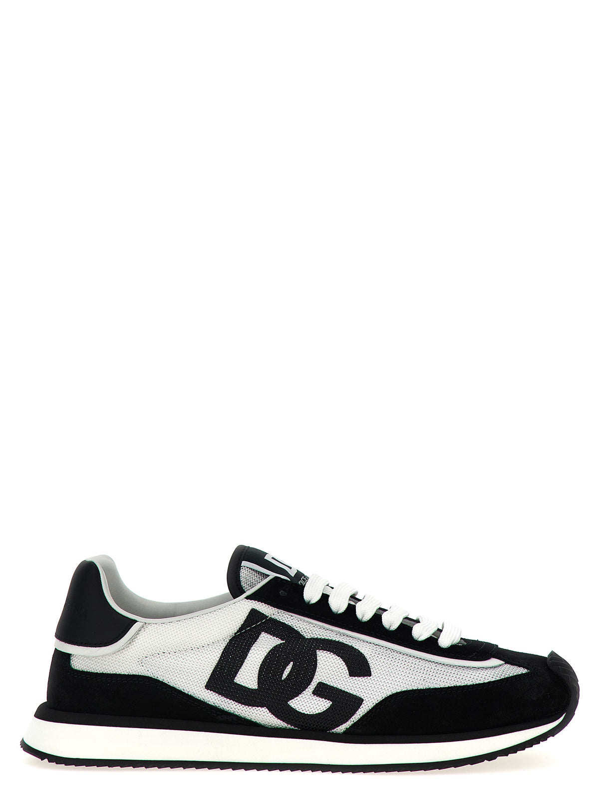 Dolce & Gabbana Bicolour Calfskin Sneakers in White and Black