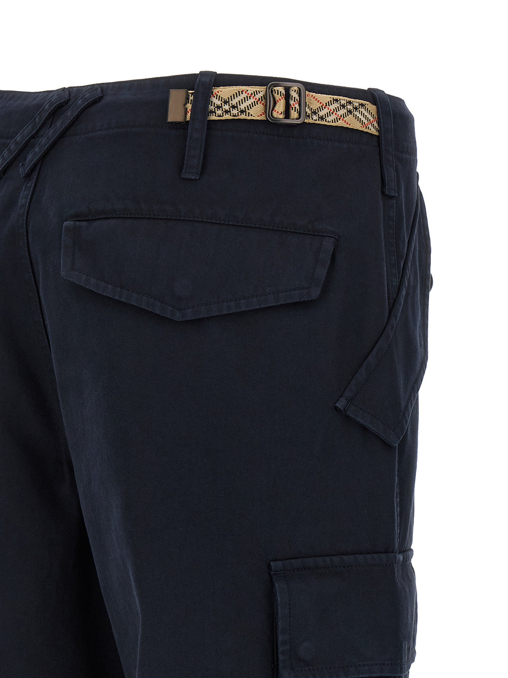 Burberry Cotton Cargo Pants in Blue