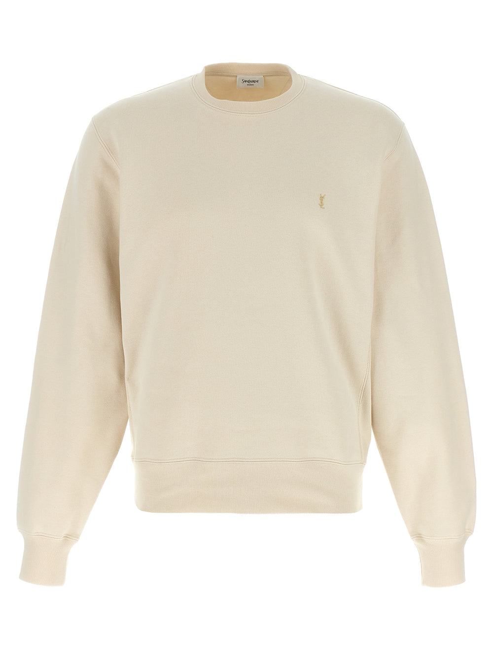 Saint Laurent 100% Cotton Sweatshirt in Beige