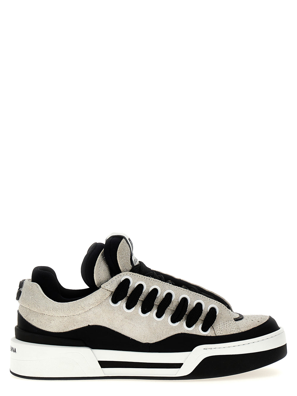 Dolce & Gabbana Bicolour Leather Sneakers in White and Black