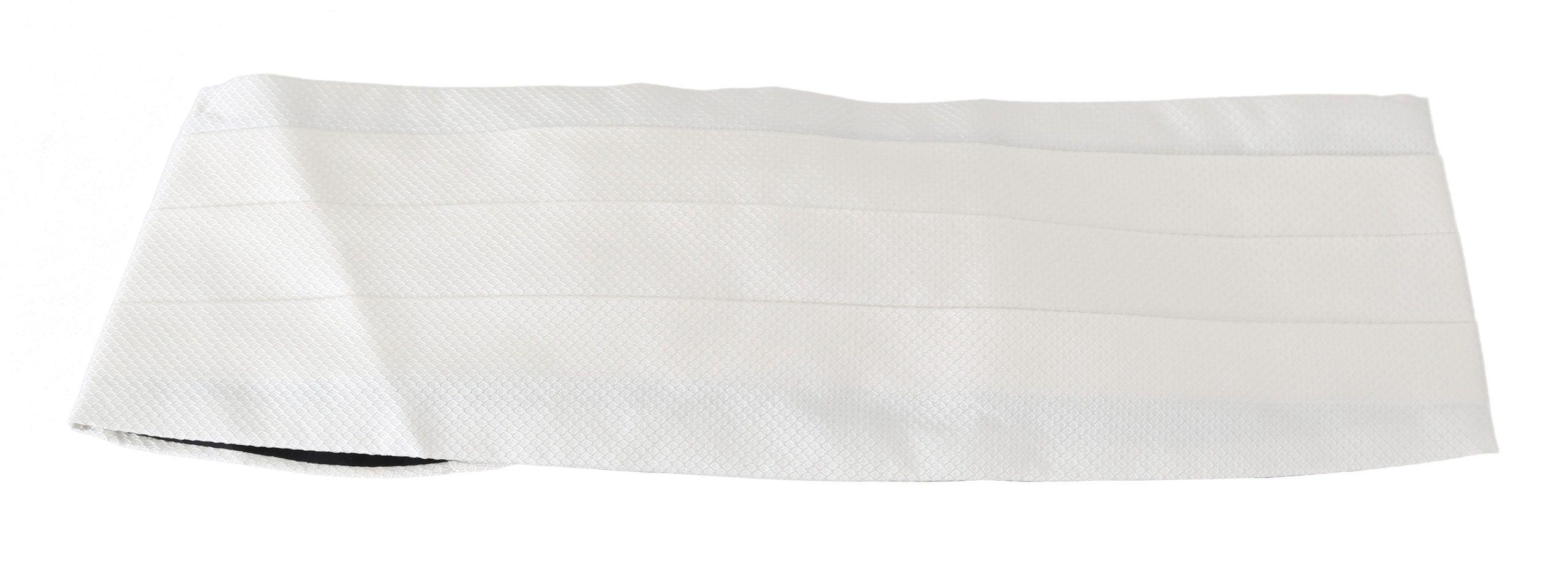 White Men Waist Belt 100% Silk Cummerbund mens luxury fashion - Mens Edit