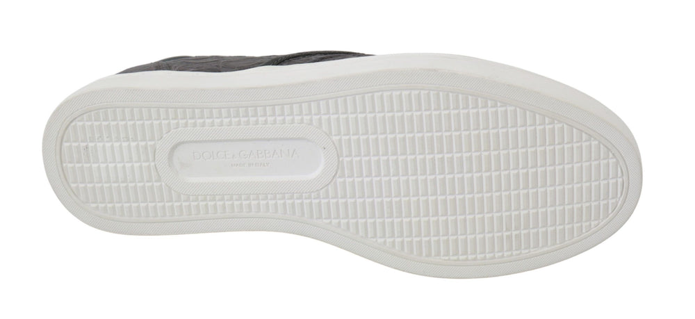 Dolce & Gabbana Caiman Leather Loafers in Grey