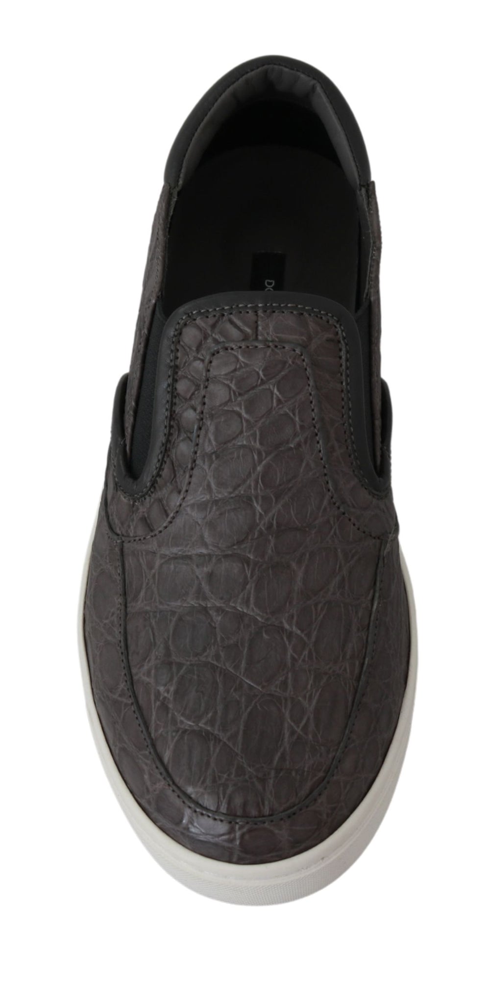 Dolce & Gabbana Caiman Leather Loafers in Grey