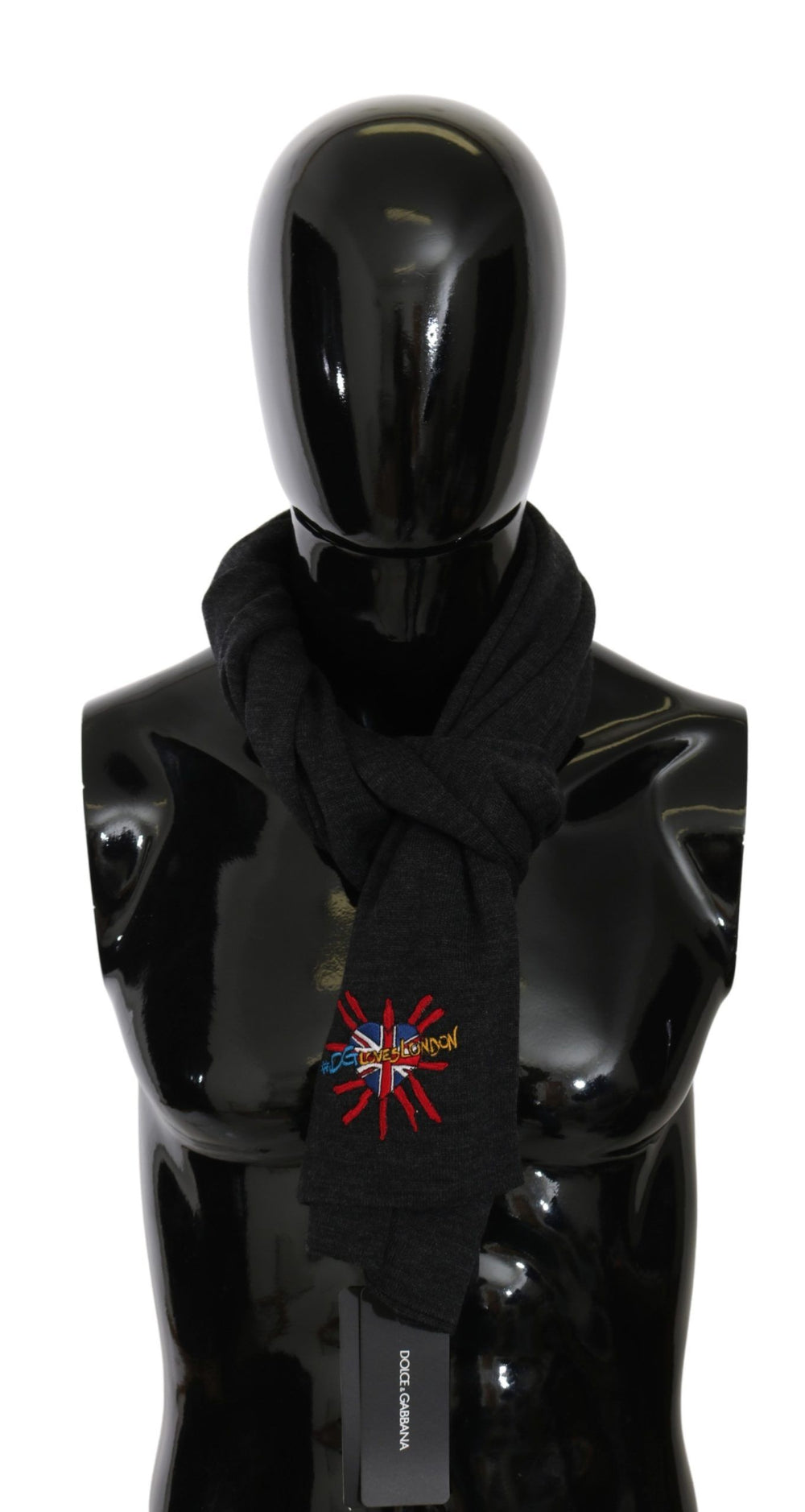 Dolce & Gabbana 100% Wool Wrap Scarf in Grey