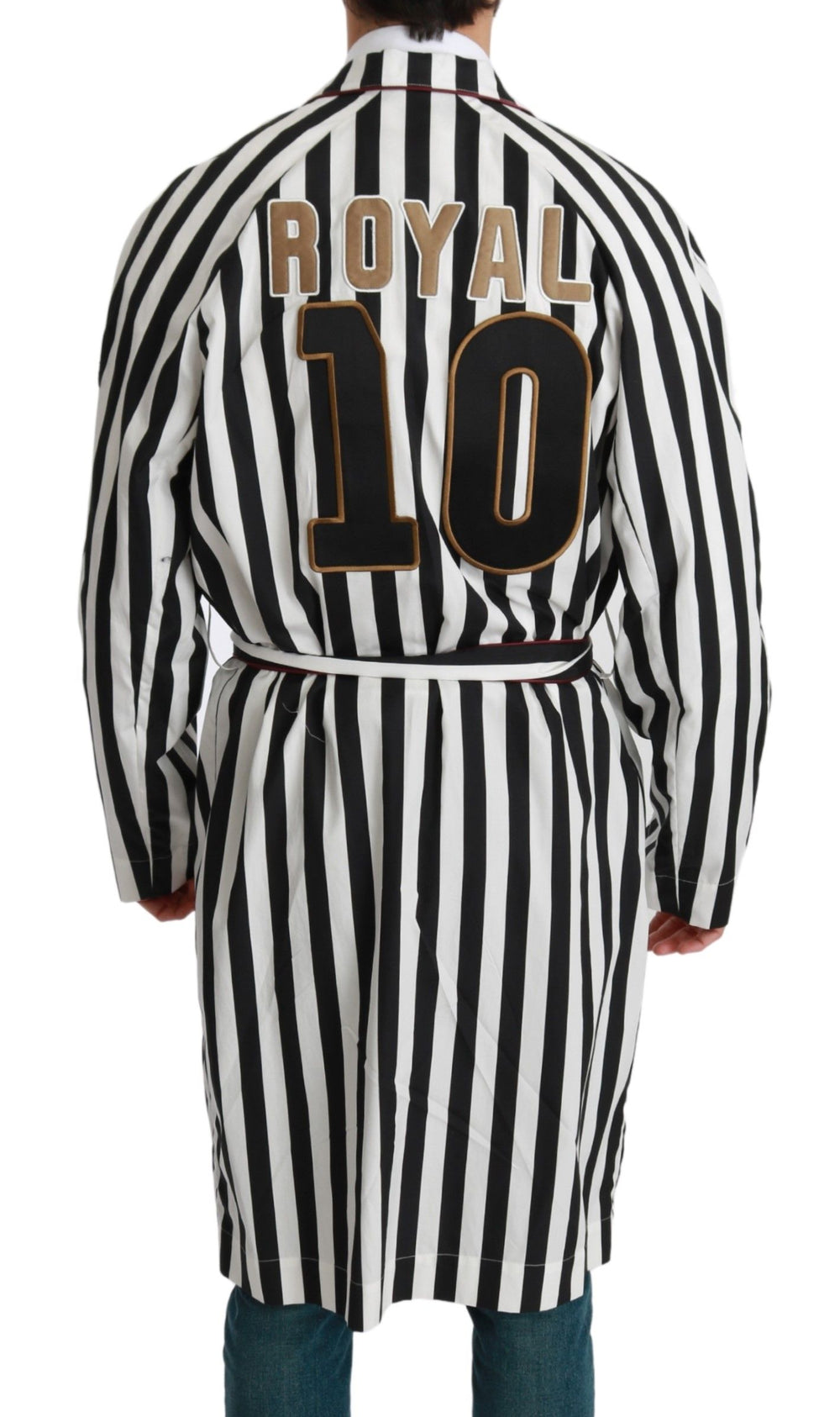 Dolce & Gabbana Cotton Robe in Black and White