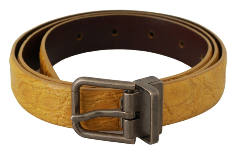 Dolce & Gabbana Exotic Skin Belt in Yellow