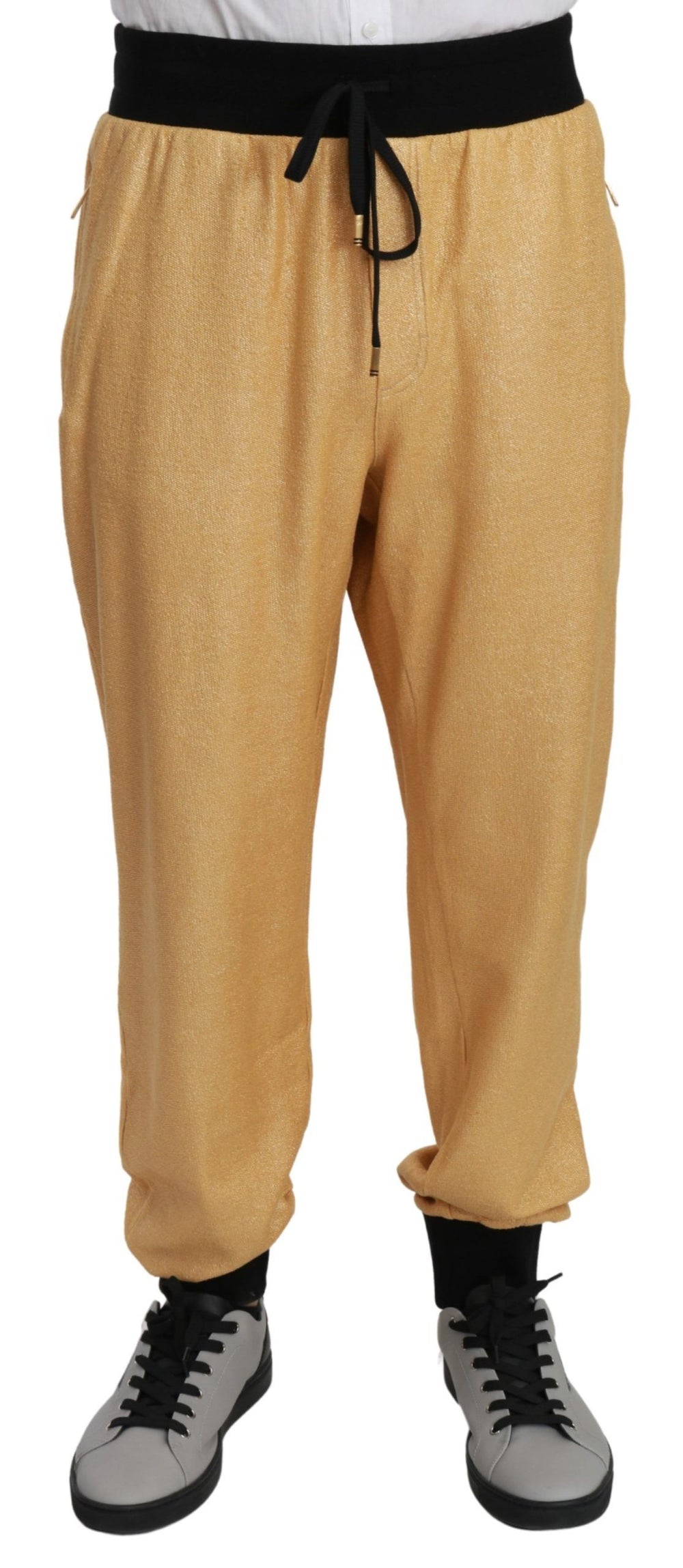 Dolce & Gabbana Year of the Pig Cotton Sweatpants in Gold