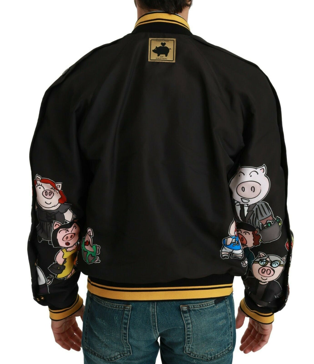 Dolce & Gabbana Year of the Pig Bomber Jacket in Black