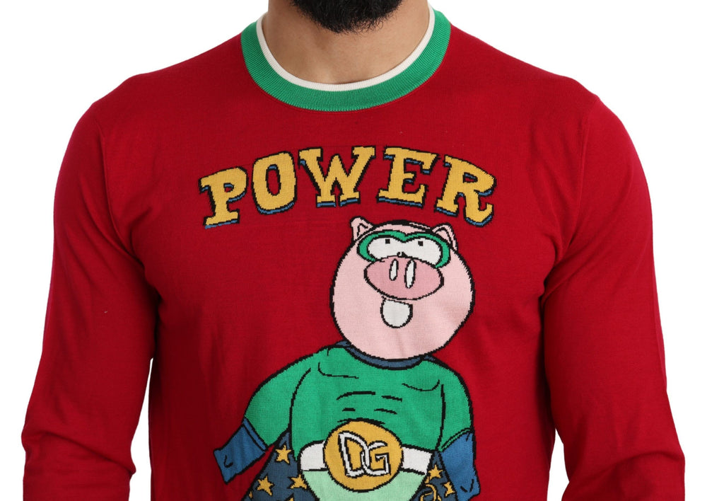 Dolce & Gabbana Wool-Silk Sweater in Red