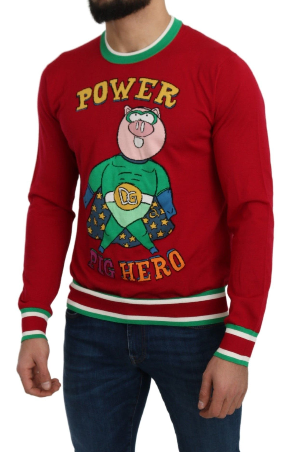 Dolce & Gabbana Wool-Silk Sweater in Red