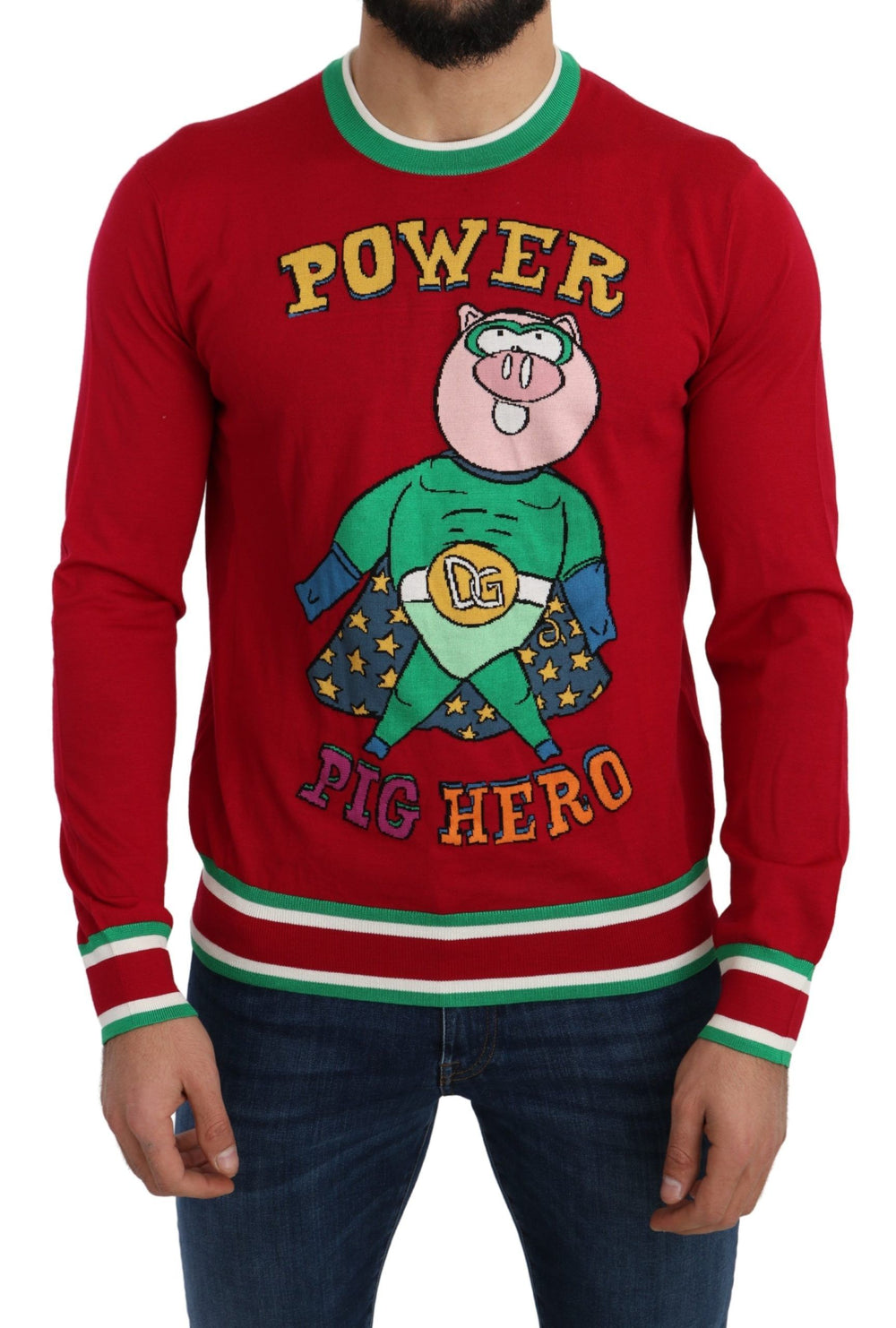 Dolce & Gabbana Wool-Silk Sweater in Red