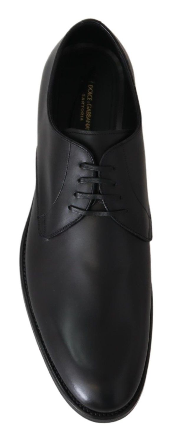 Black Leather SARTORIA Hand Made Shoes mens luxury fashion - Mens Edit
