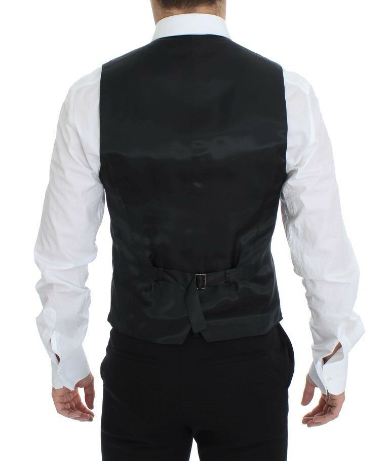 Dolce & Gabbana Wool Stretch Blazer Vest in Grey