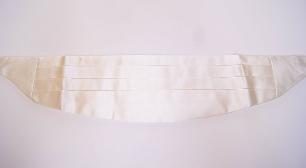 Dolce & Gabbana 100% Silk Cummerbund in White