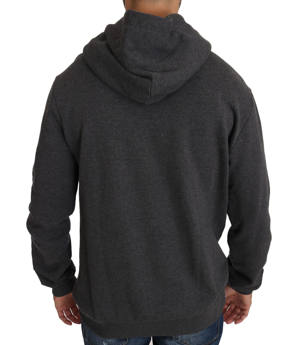 Dolce & Gabbana 100% Cotton Hooded Sweater in Gray