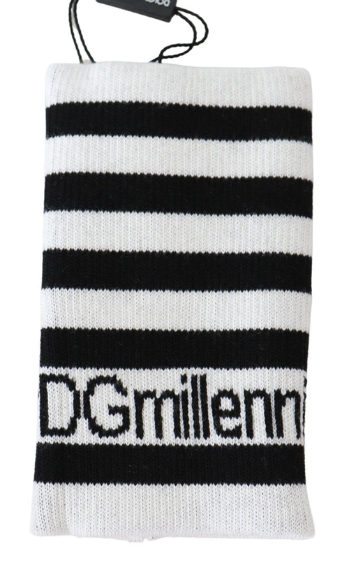 Black White Wool DGMillennials Wristband Wrap mens luxury fashion - Mens Edit