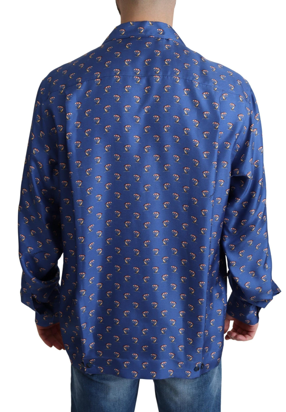 Dolce & Gabbana 100% Silk Shirt in Blue