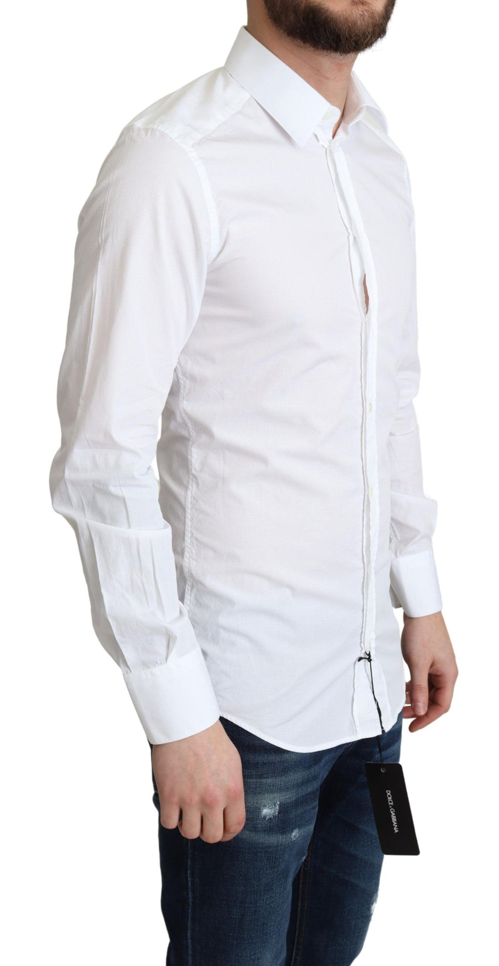 Dolce & Gabbana 100% Cotton Formal Shirt in White