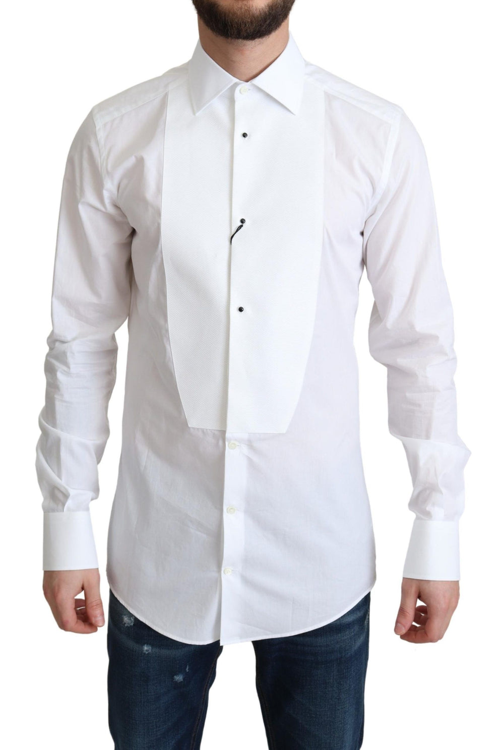 Dolce & Gabbana 100% Cotton Poplin Formal Shirt in White