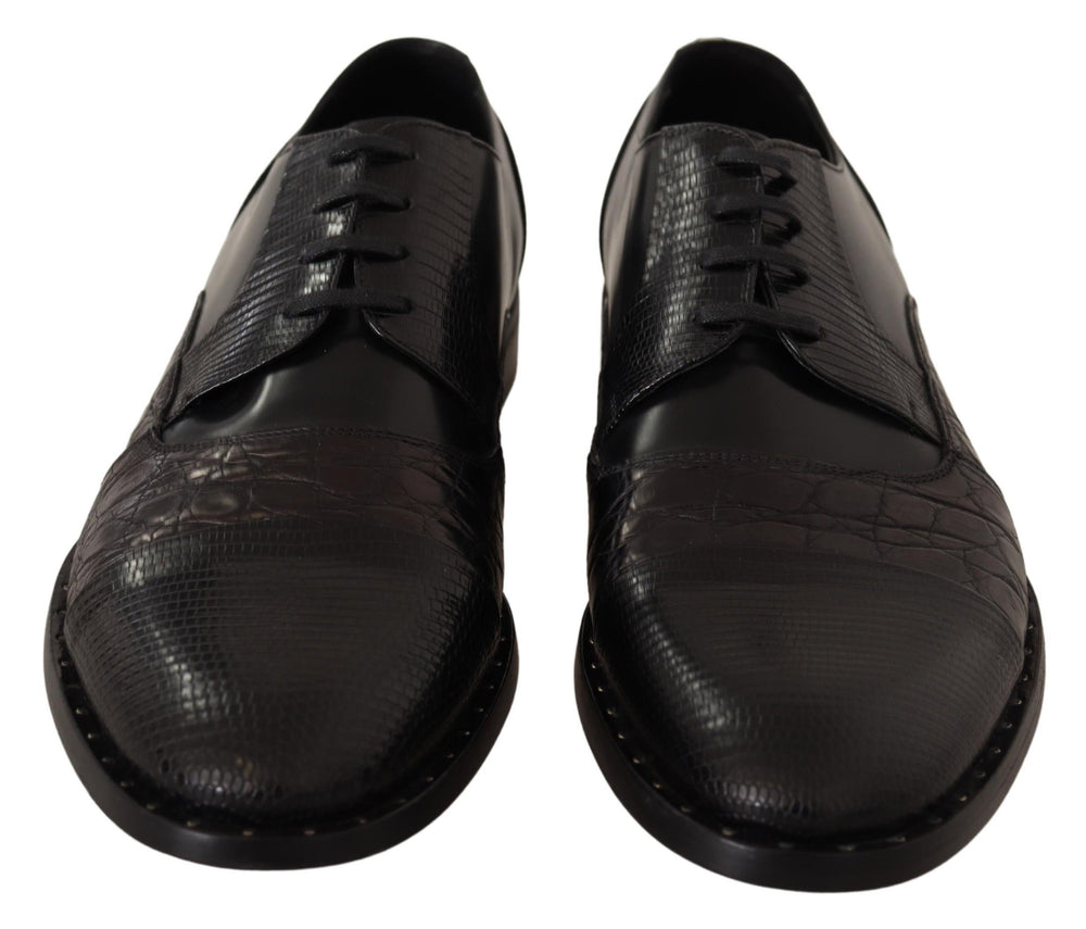 Dolce & Gabbana Exotic Skin Derby Shoes in Black