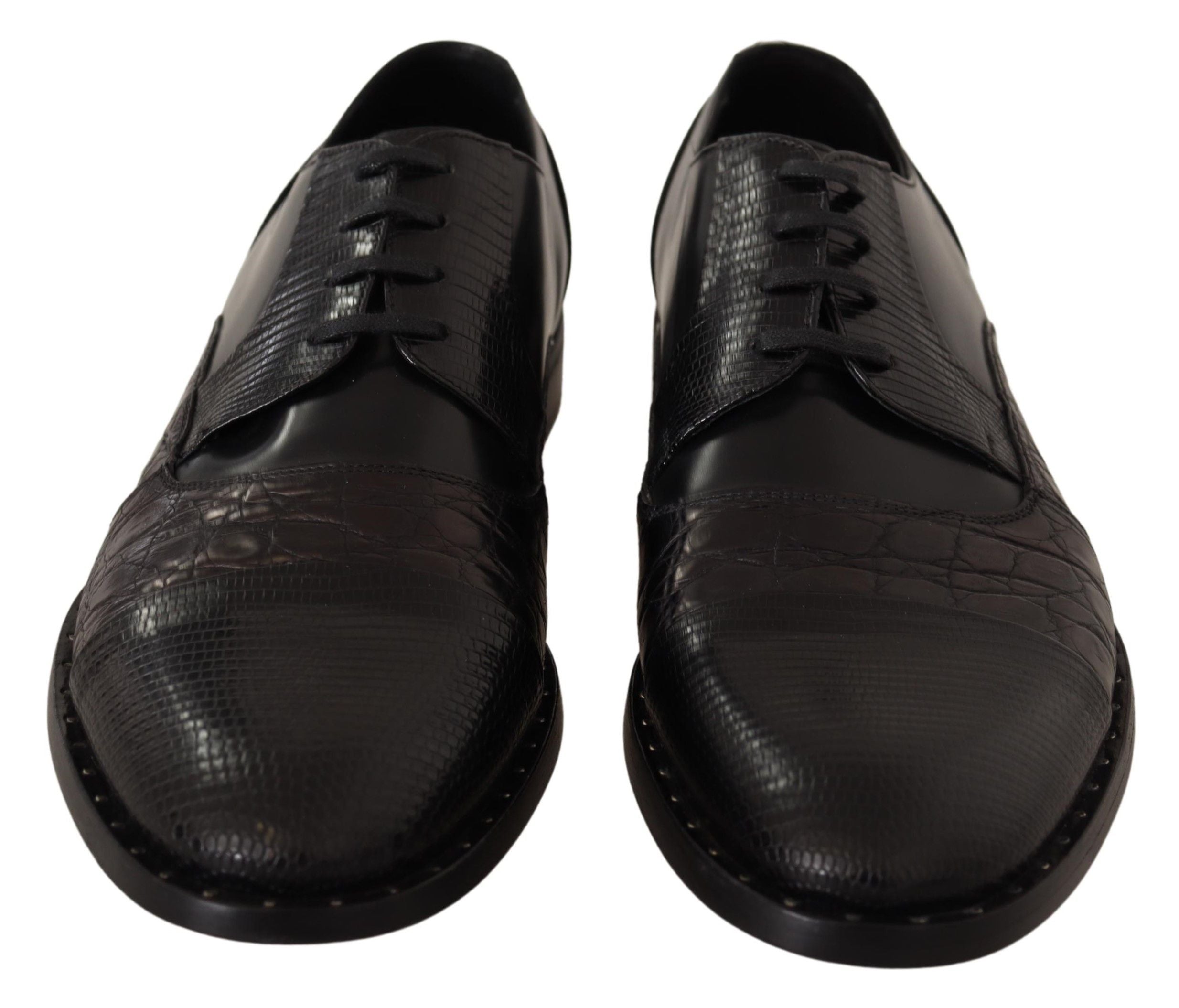 Dolce & Gabbana Derby από Εξωτικά Δέρματα σε Μαύρο
