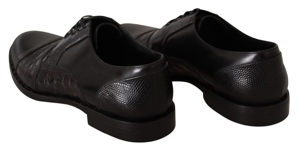 Dolce & Gabbana Exotic Skin Derby Shoes in Black