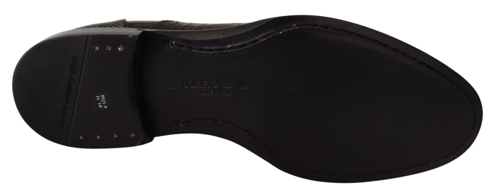 Dolce & Gabbana Exotic Skin Derby Shoes in Black