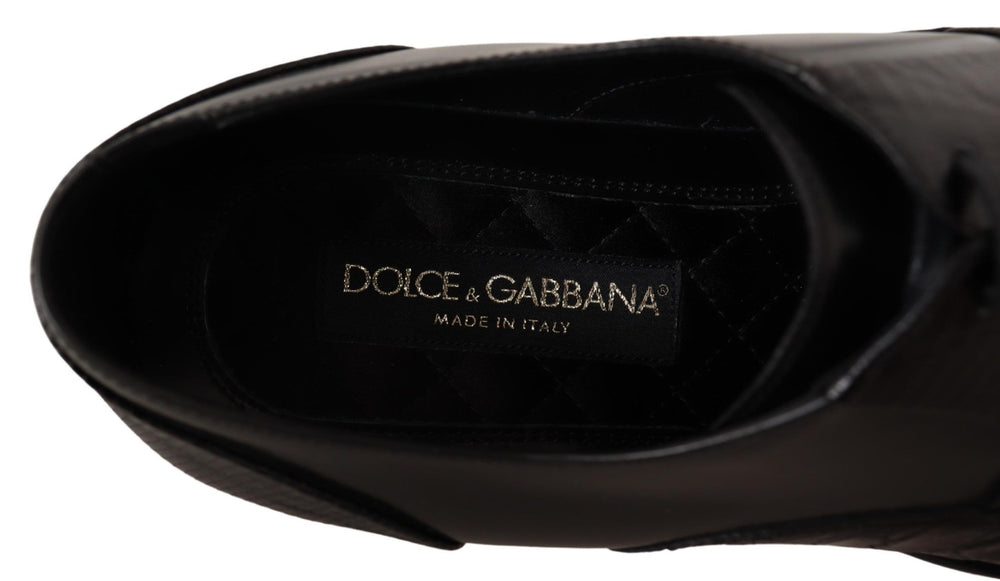 Dolce & Gabbana Exotic Skin Derby Shoes in Black