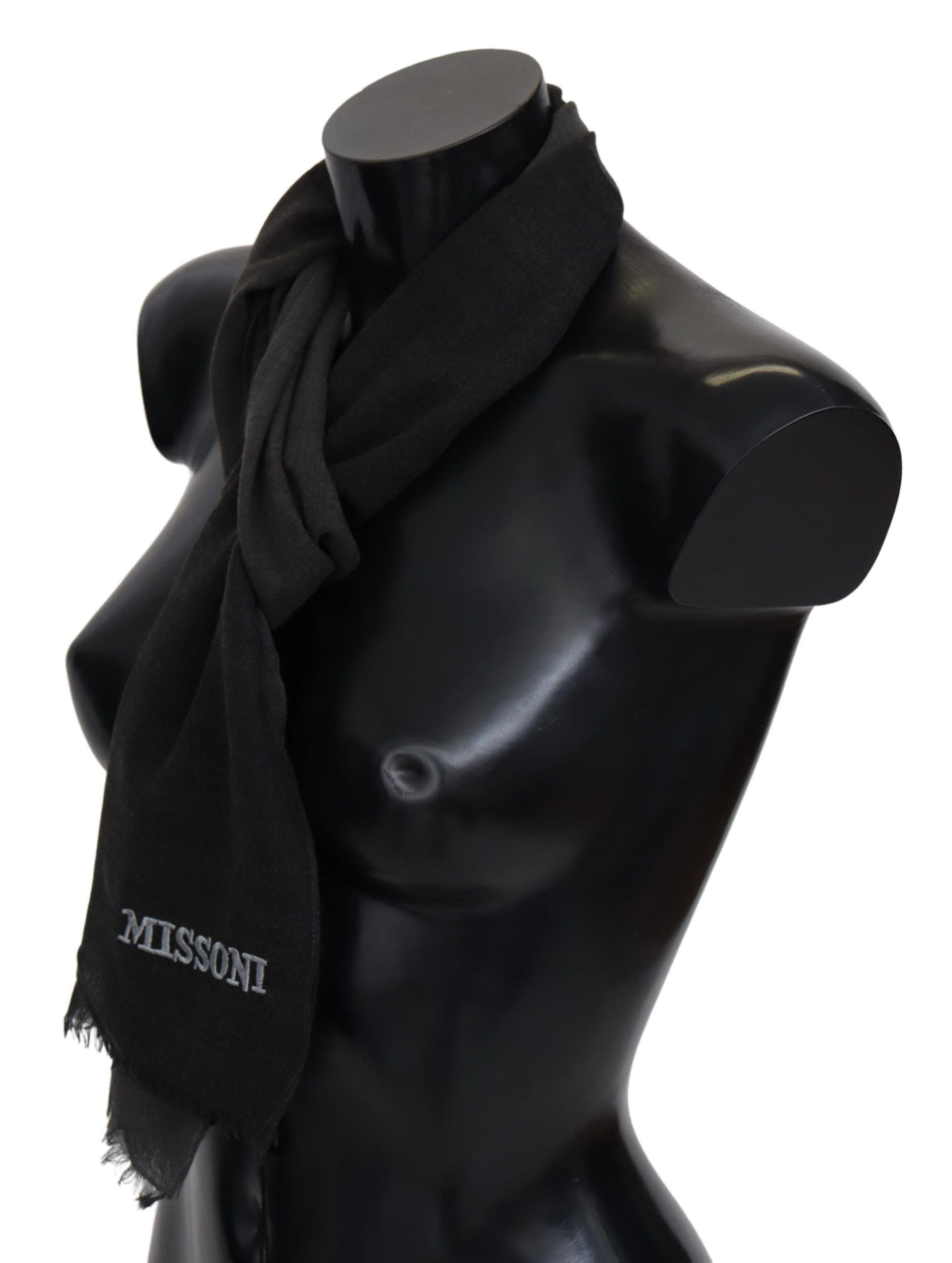 Missoni 100% Wool Scarf in Black